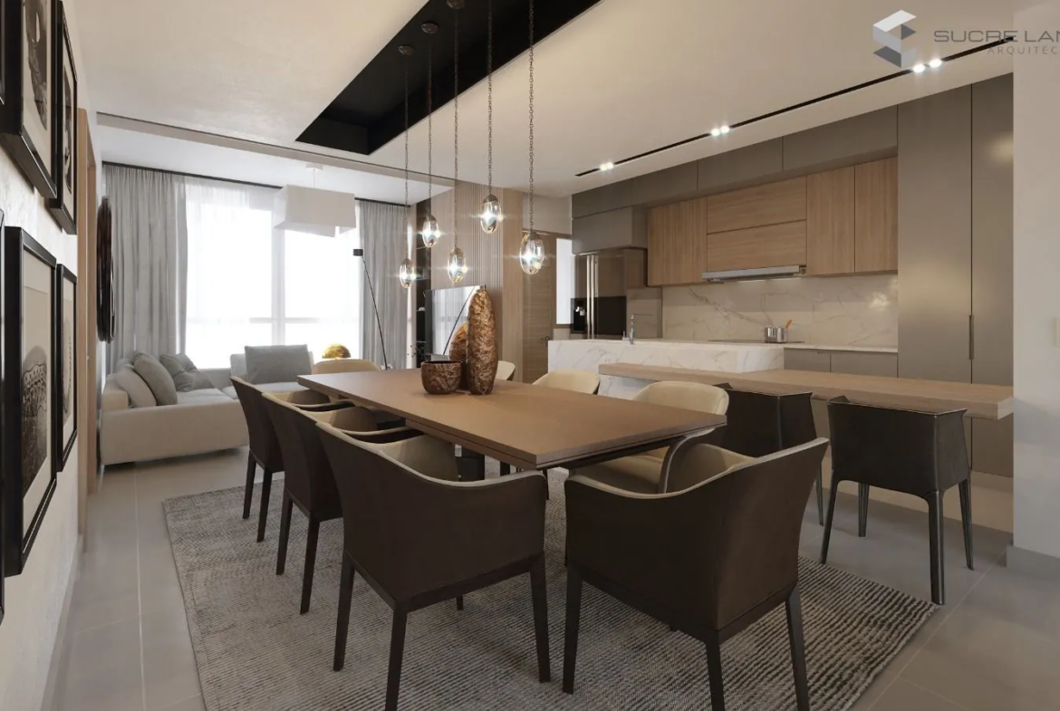 Apartamento en Estético Proyecto en Block con Línea blanca
