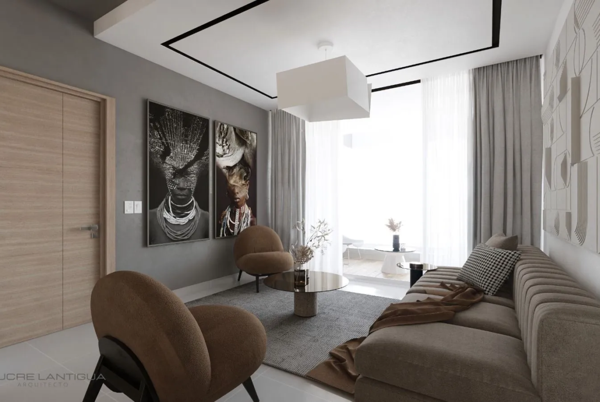 Apartamento en Estético Proyecto en Block con Línea blanca