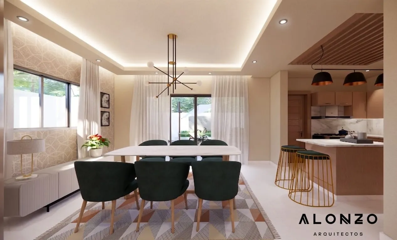 Casa tipo villa en plano con diseño de vanguardia