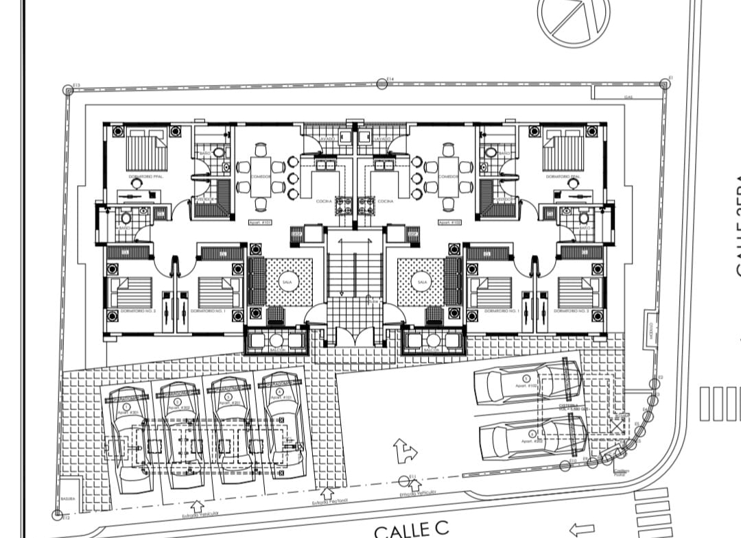 En construcción apartamentos en Block cerca de Bravo y Jumbo