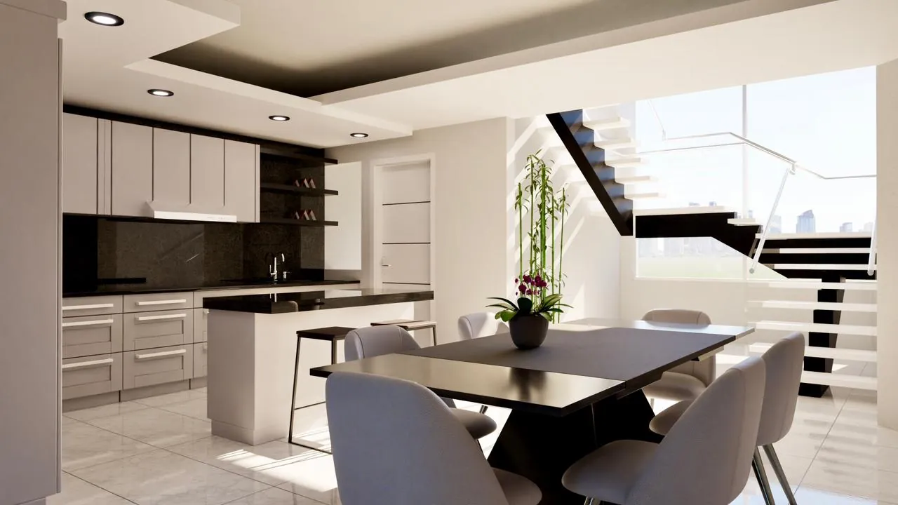 Penthouse en plano, cada hab. con su baño privado Terranova States