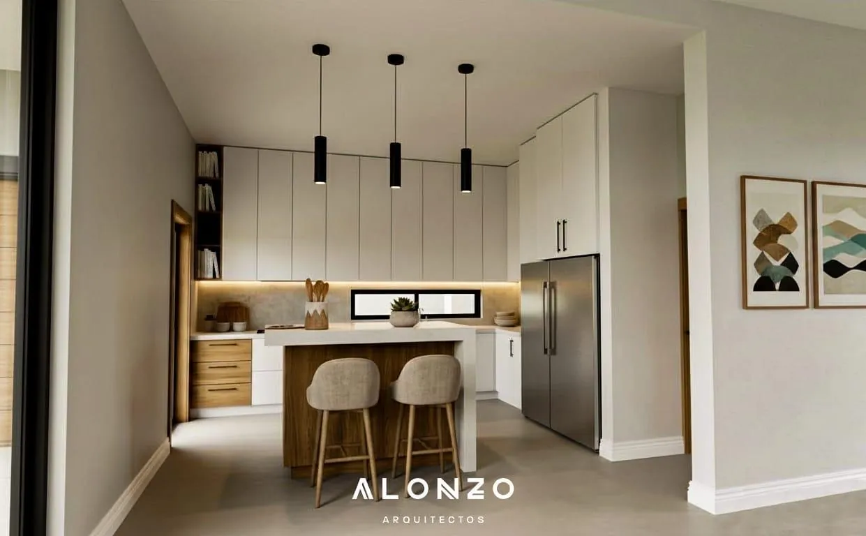 Casa tipo villa en plano con diseño de vanguardia