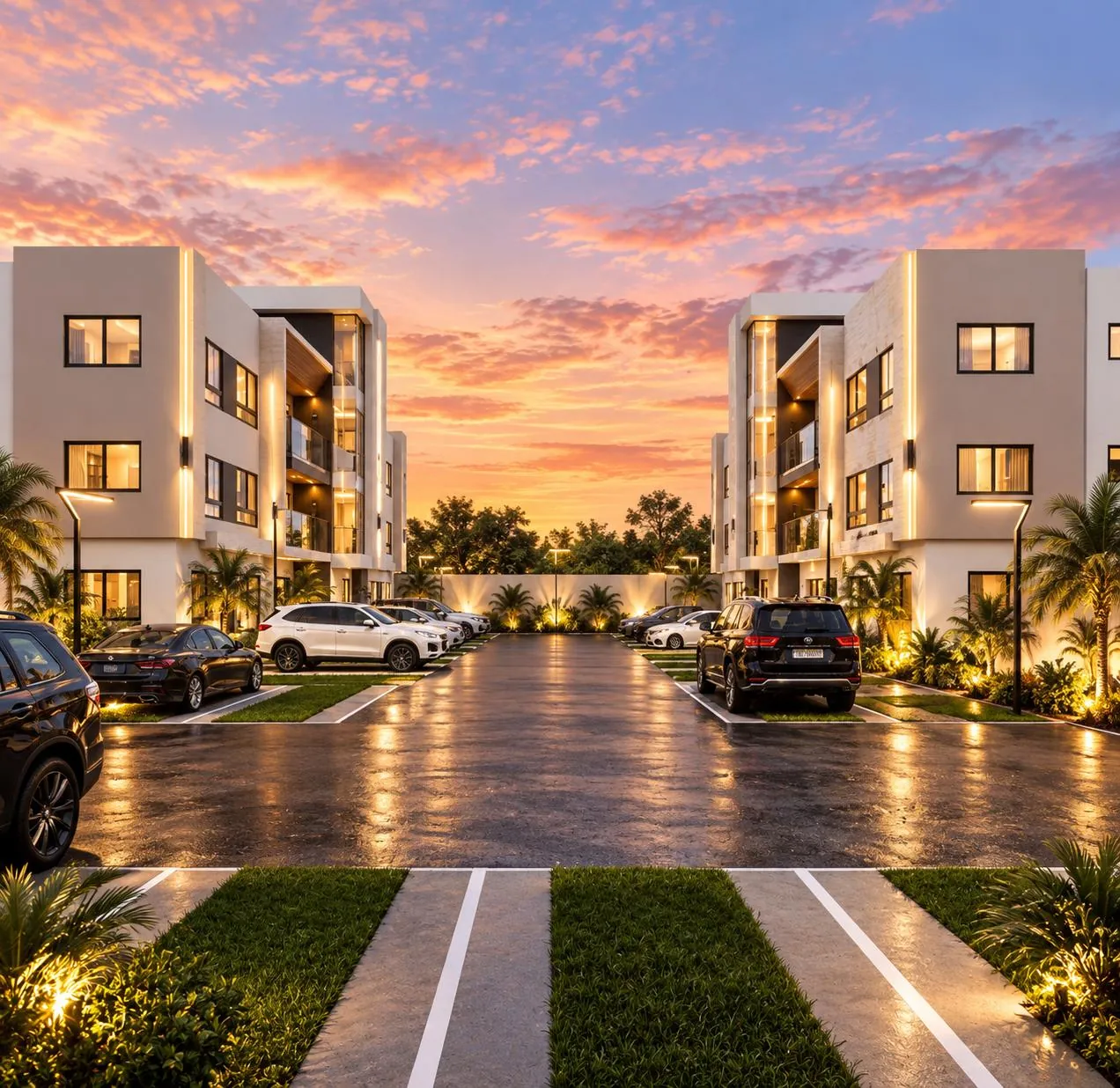 Apartamentos de 2 y 3 habitaciones en plano (algunos con patio)