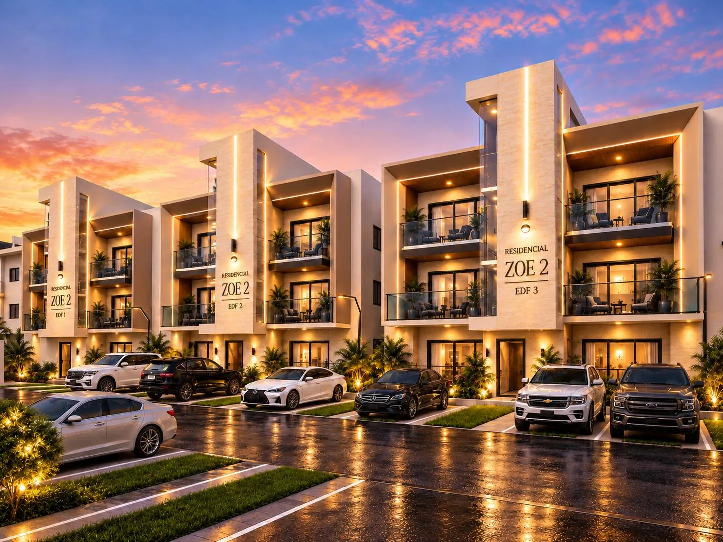Apartamentos de 2 y 3 habitaciones en plano (algunos con patio)