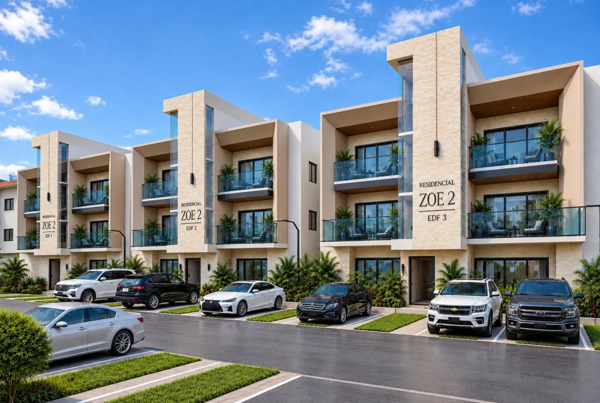 Apartamentos de 2 y 3 habitaciones en plano (algunos con patio)