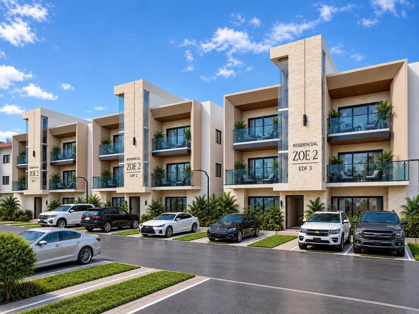 Apartamentos de 2 y 3 habitaciones en plano (algunos con patio)