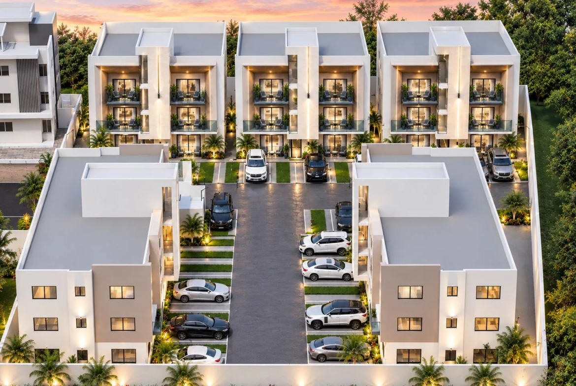 Apartamentos de 2 y 3 habitaciones en plano (algunos con patio)
