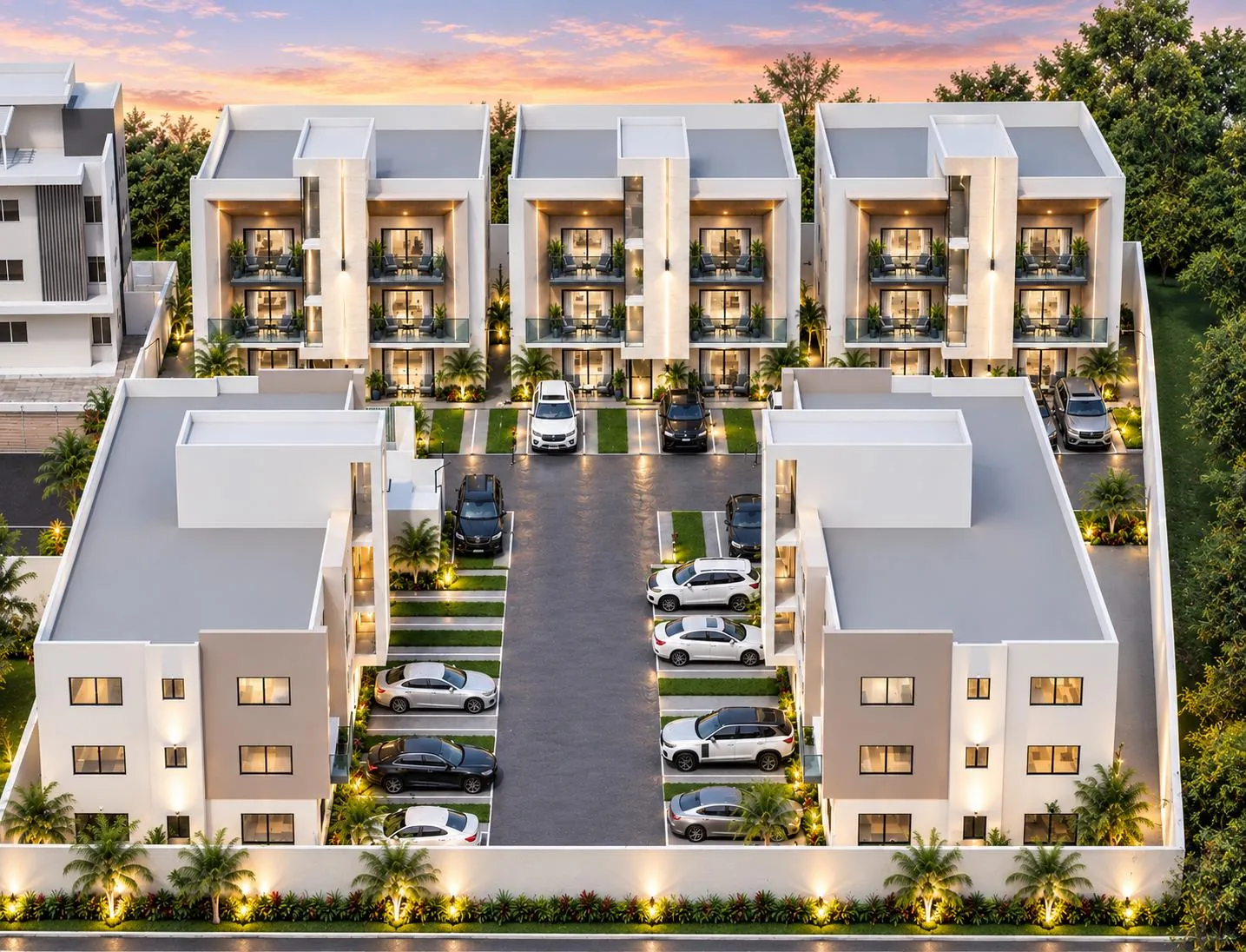 Apartamentos de 2 y 3 habitaciones en plano (algunos con patio)