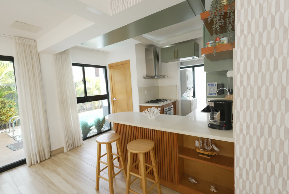 Acogedora villa vacacional en Las Terrenas en complejo privado