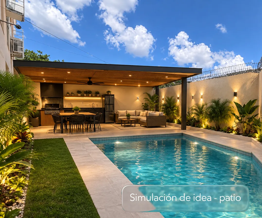 Primer nivel con patio enorme y 2 cocinas