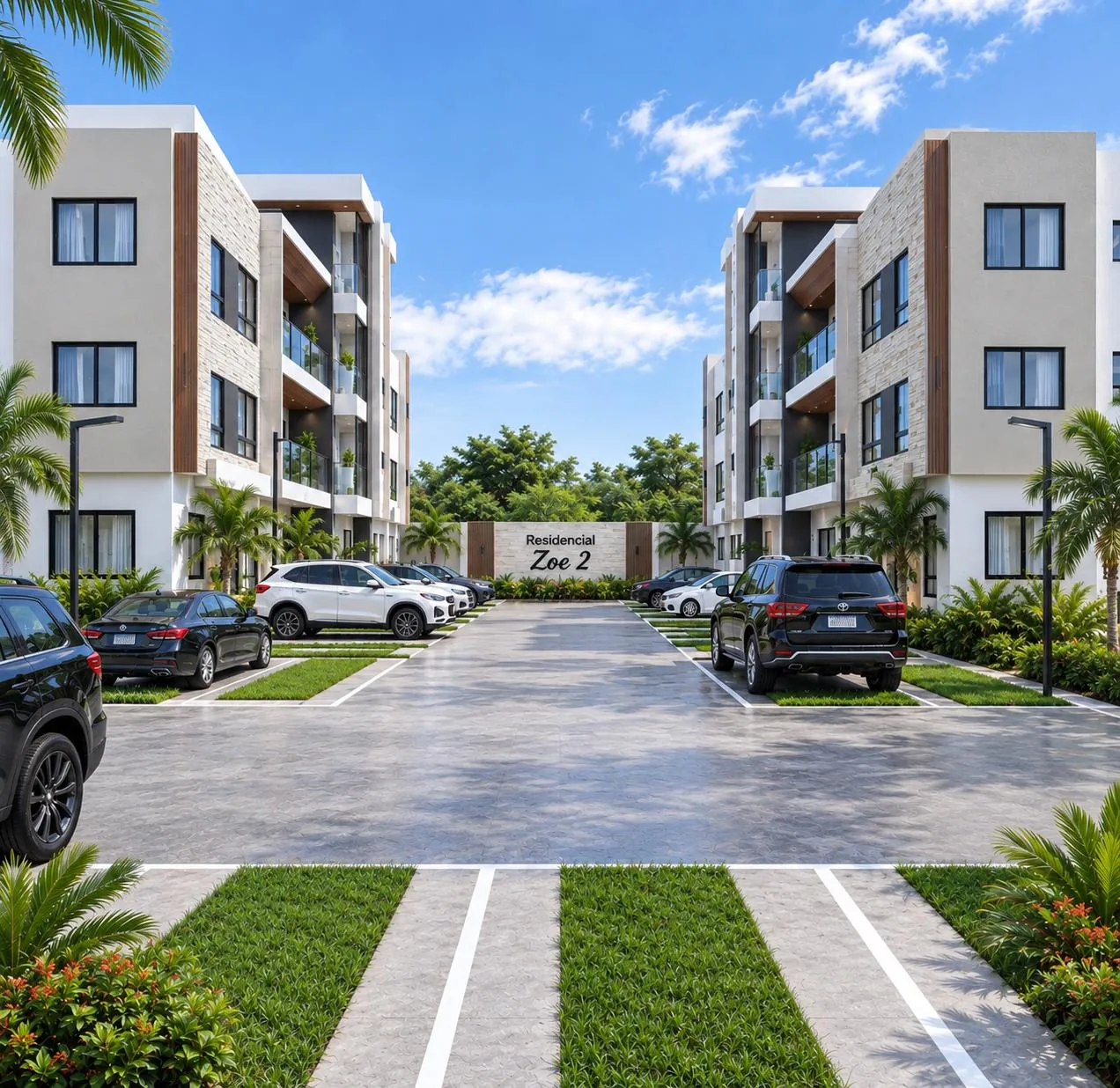 Apartamentos de 2 y 3 habitaciones en plano (algunos con patio)